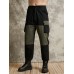 Men Outdoor Contrast Colorblock Multi Pocket Utility Ankle Length Cargo Pants