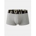 Mens Cotton Breathable Cozy Underwear Letter Waistband Boxers With Pouch