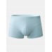 Mens Solid Color Seamless Breathable Underwear U Convex Pouch Cotton Boxers