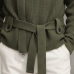 Men's Classic Casual Stand-up Collar Zip-up Knit Cardigan (belt Included) MTA0492K7K
