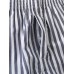 Mens 100  Cotton Basic Striped Breathable Loose Fit Home Lounge Shorts Boxers With Pocket